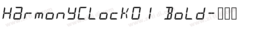 HarmonyClock01 Bold字体转换